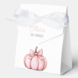 Cute Pink Pumpkin Girl First Birthday  Presentaskar