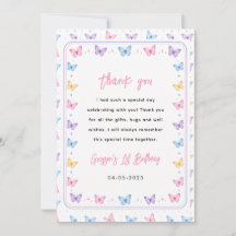 Cute Pink Purple Butterfly 1st Birthday for Girls
