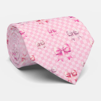 Cute Pink Ribbon and Gingham Sweet Girly Pattern Slips