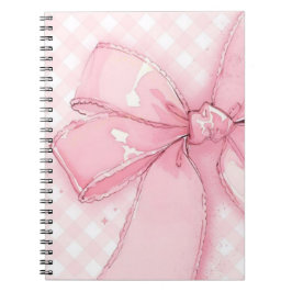 cute pink ribbon notebook anteckningsbok