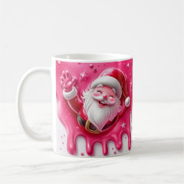 Cute Pink Santa Christmas Mug | Cozy Winter Mug Kaffemugg