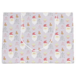 Cute Pink Santa Holiday Pattern