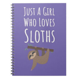 Cute Pink Sloth Gifts For Baby Girls Kids Lover Anteckningsbok