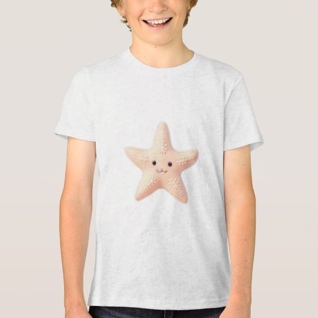 Cute Pink Starfish T Shirt (Framsida)