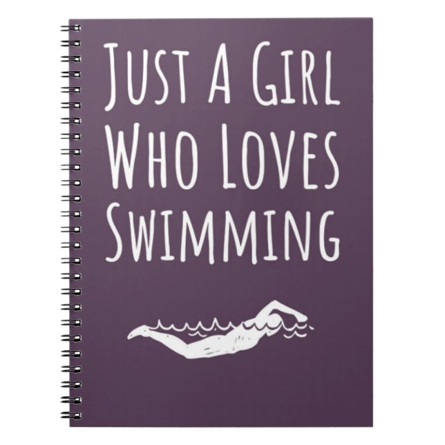 Cute Pink Swimming Gifts For Baby Girls Kids  Anteckningsbok (Framsidan)