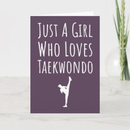 Cute Pink Taekwondo Cards For Baby Girls Kids TKD Kort