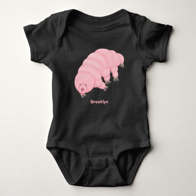 Cute pink tardigrade water bear cartoon  t shirt (Framsida)