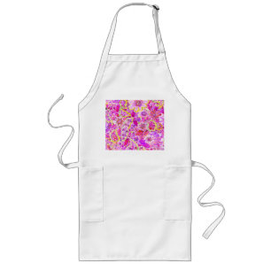 Cute Pinky abstrakt blommor Långt Förkläde