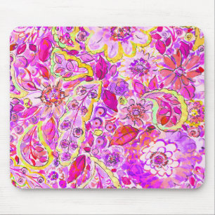 Cute Pinky abstrakt blommor Musmatta