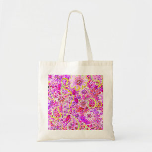 Cute Pinky abstrakt blommor Tygkasse