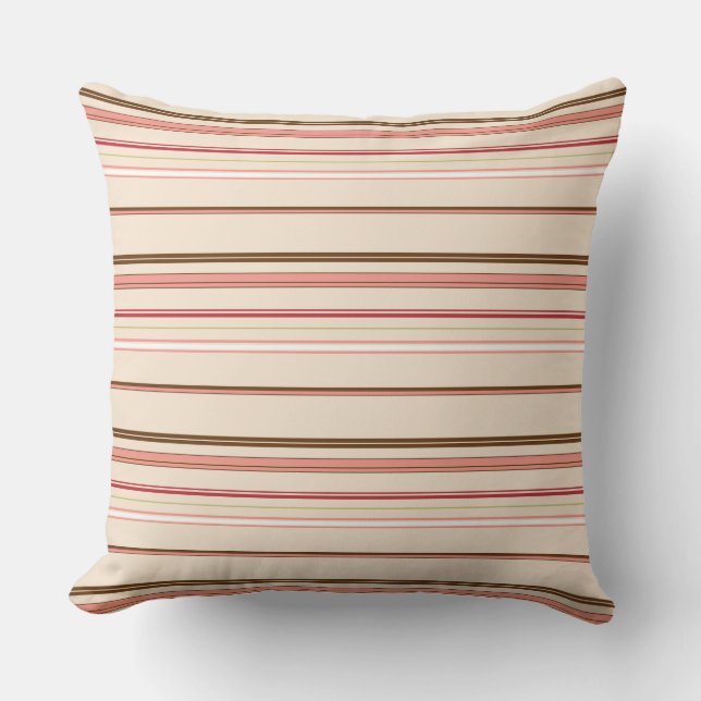 Cute Pinky-brun rand Kudde (Framsida)