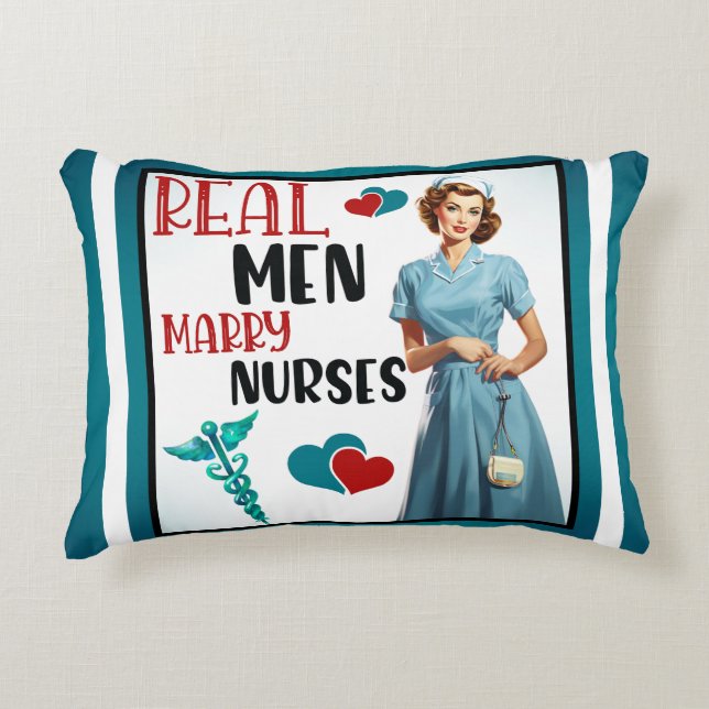 Cute Pinup_ Real Manar Marry Nurses Prydnadskudde (Framsidan)