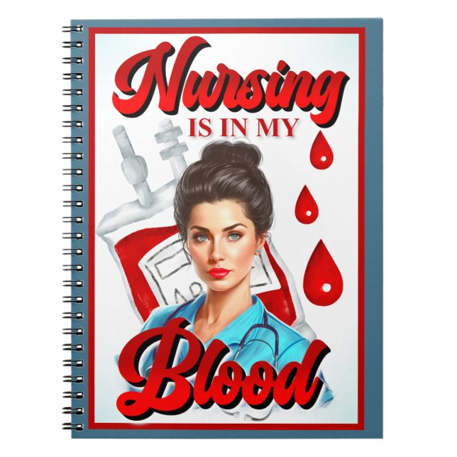 Cute Pinup_ Sjuksköterska i blodet Anteckningsbok (Framsidan)