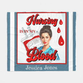 Cute Pinup_ Sjuksköterska i blodet Fleecefilt
