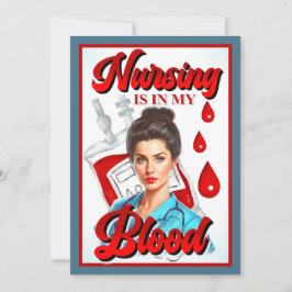 Cute Pinup_ Sjuksköterska i blodet Tack Kort
