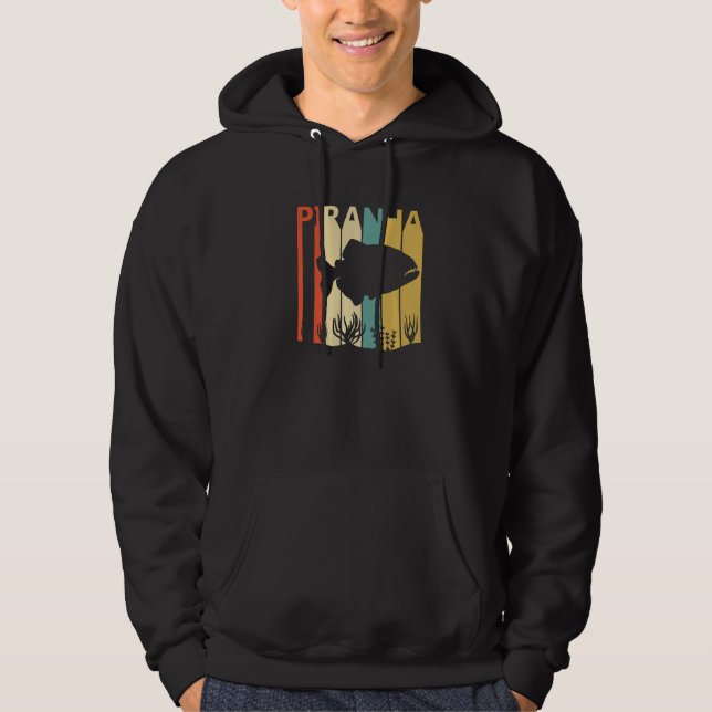 Cute Piranha Animal Hoodie (Framsida)