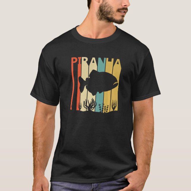 Cute Piranha Animal T Shirt (Framsida)