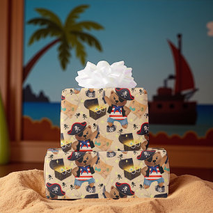Cute Pirat Bear Treasure Karta Presentpapper