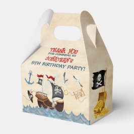 Cute Pirat Birthday Parchage - vattenfärg Presentaskar