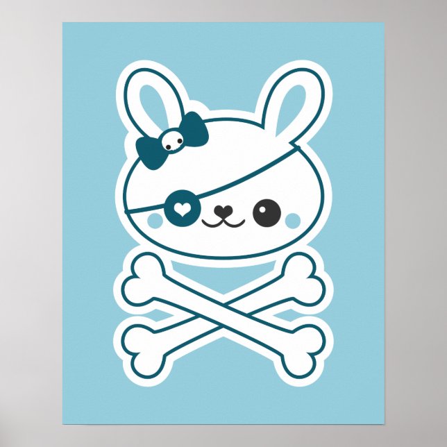 Cute Pirat Bunny Poster (Framsidan)