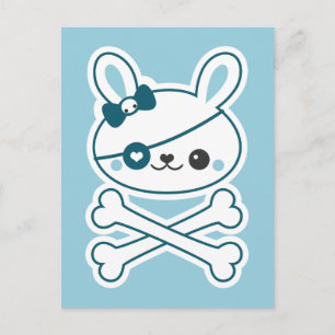 Cute Pirat Bunny Vykort