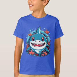Cute pirat-haj på fartyg T-Shirt