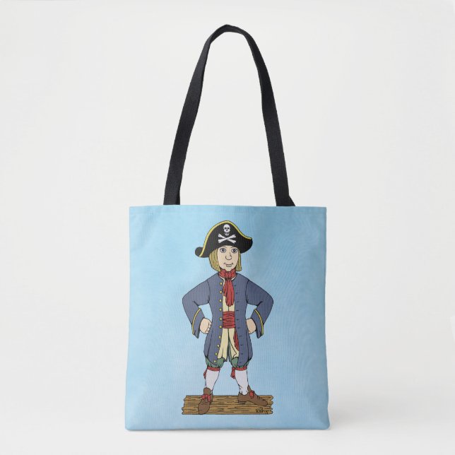 Cute Pirat Lad Tote Bag Tygkasse (Framsida)