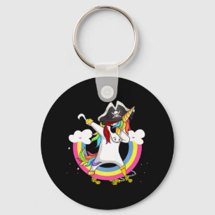 Cute Pirat Magic Unicorn Roligt Fantastisk Hallowe Nyckelring