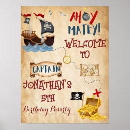 Cute Pirat Party välkommen Poster