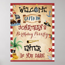 Cute Pirat Party välkommen Poster