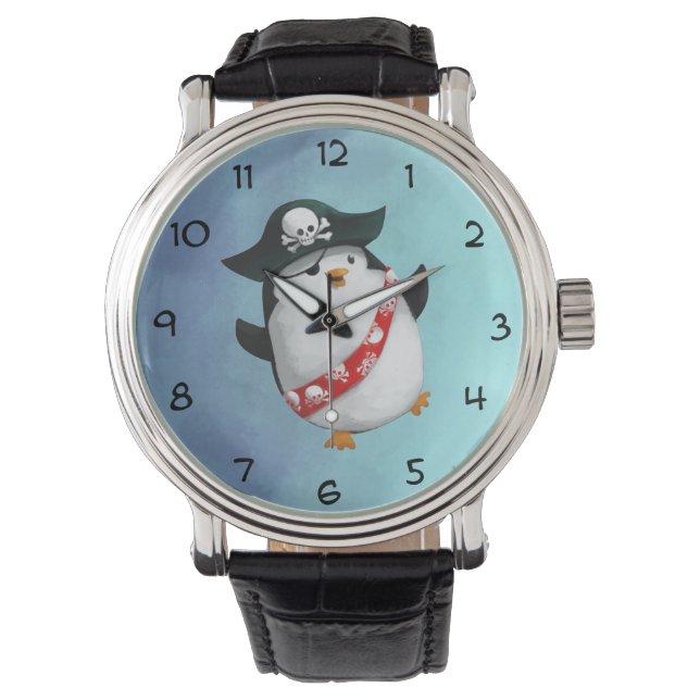 Cute Pirat Penguin Armbandsur (Framsida)