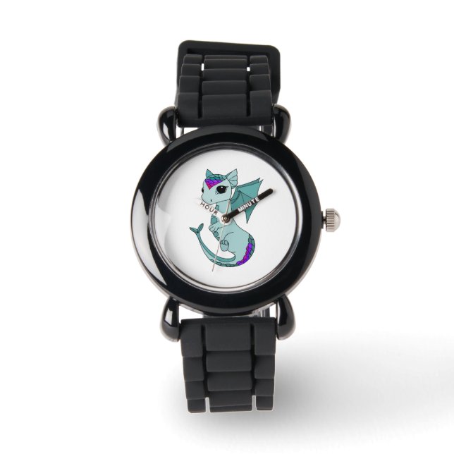 Cute Pisces Dragon design zodiac watch Armbandsur (Framsida)