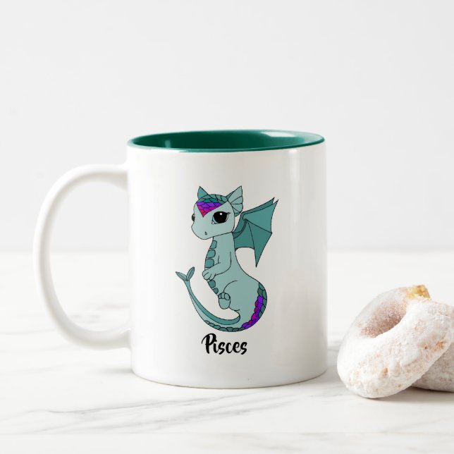 Cute Pisses Dragons utformning zodiak mugg (Med munk)