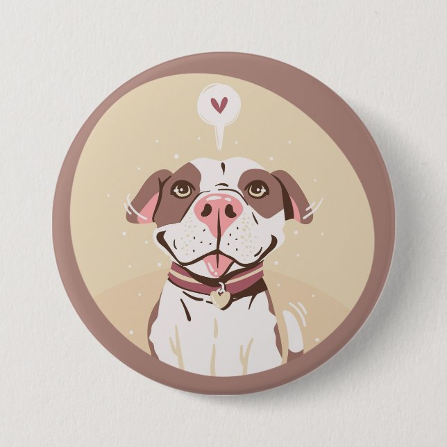 Cute Pit Bull Knapp (Framsida)
