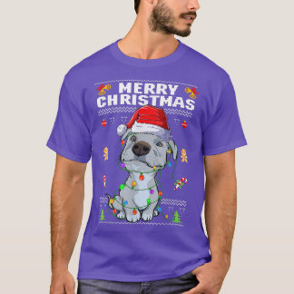 Cute Pit Bull Puppy God jul Ugly Sweater P T Shirt