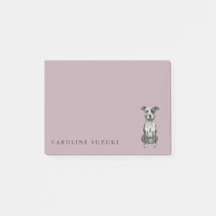 Cute Pit Bull Terrier Hund, Teckning, Personlig Post-it Block