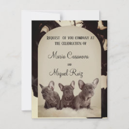 cute pitbull elegant party inbjudningar