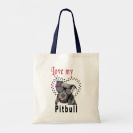 Cute Pitbull Flowwed Sunglass Tygkasse