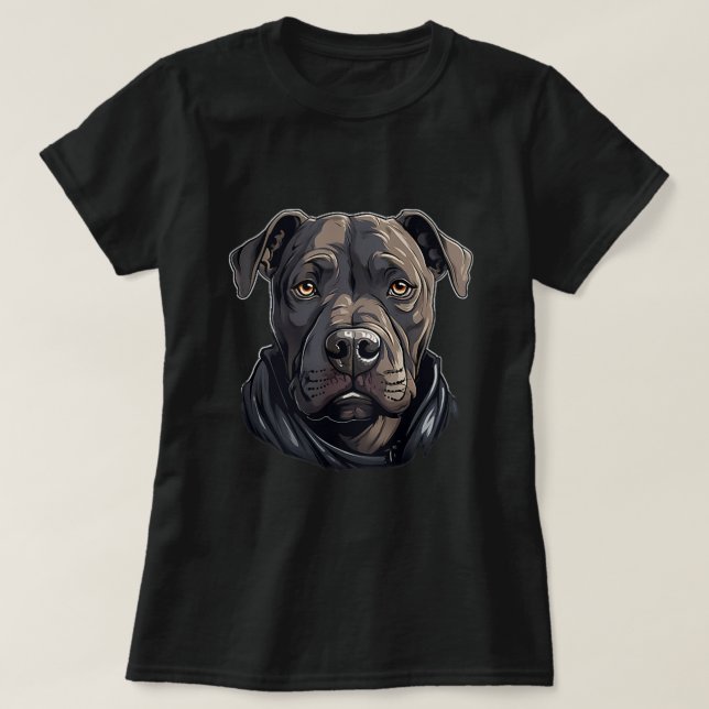 Cute Pitbull Hund Hundar Pitbulls 1 T Shirt (Design framsida)