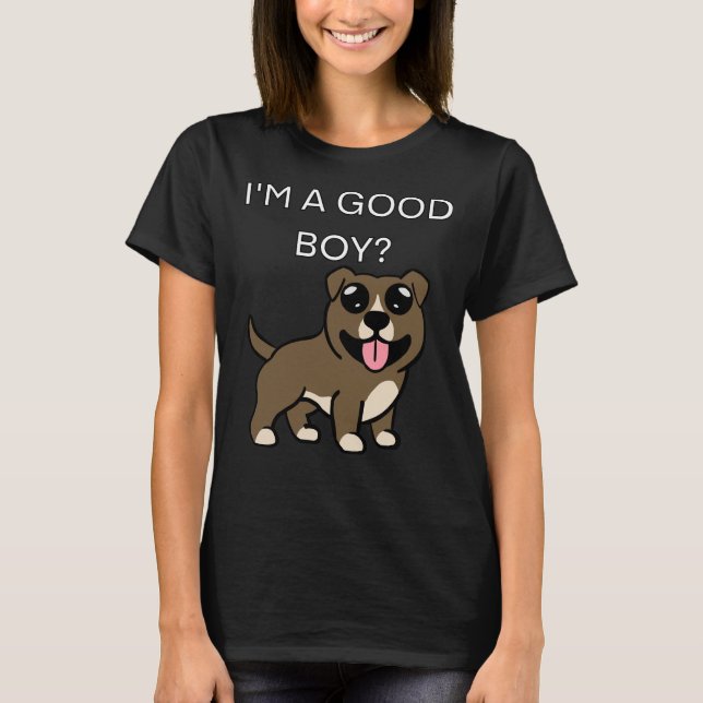 Cute Pitbull T Shirt (Framsida)