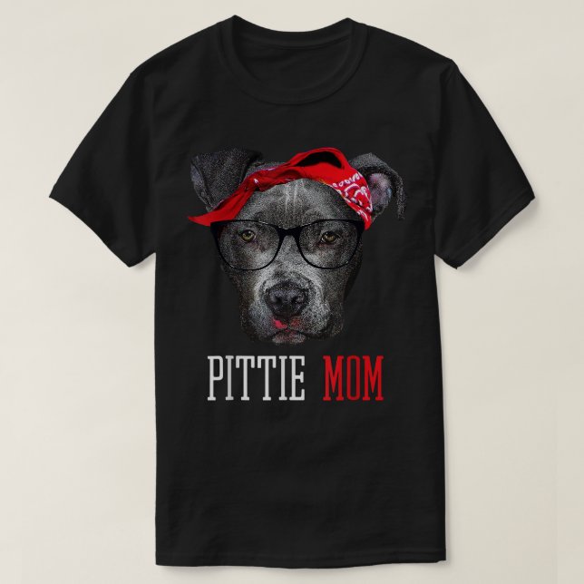 Cute Pittie Mamma Pitbull Hundälskare Mors dag Gi T Shirt (Design framsida)