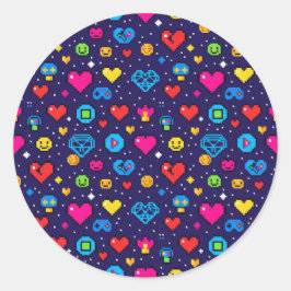 Cute Pixel Art Gaming Vinyl Sticker Pack Runt Klistermärke