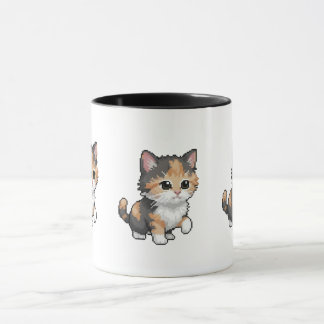Cute Pixel Art Kitten Mug Mugg