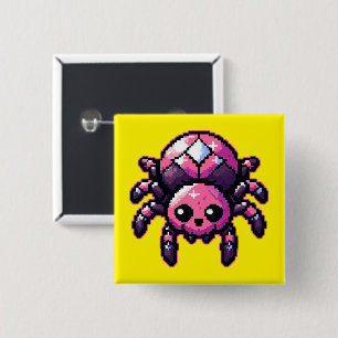 Cute Pixel Spider Knapp