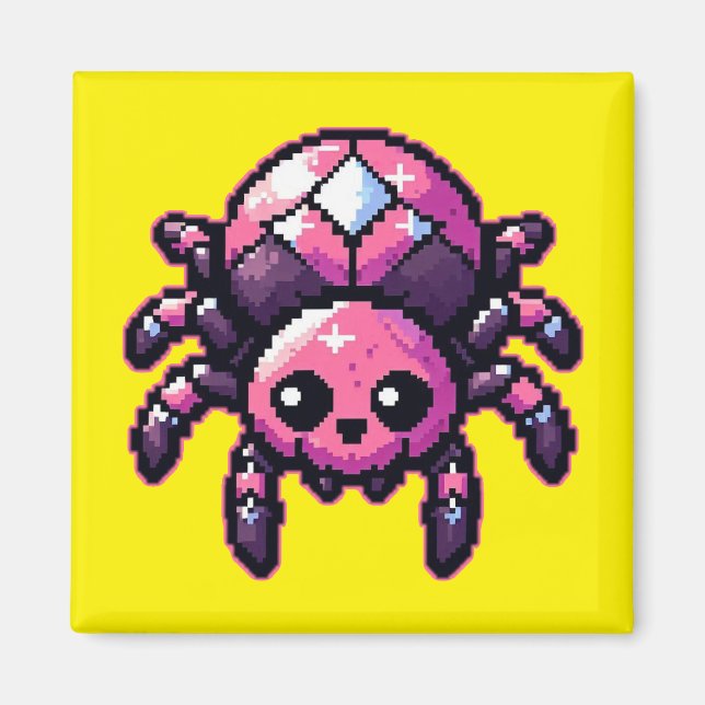 Cute Pixel Spider Magnet (Framsidan)