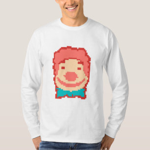 Cute pixelclown ansikte dekorativ kudde golf towel t shirt
