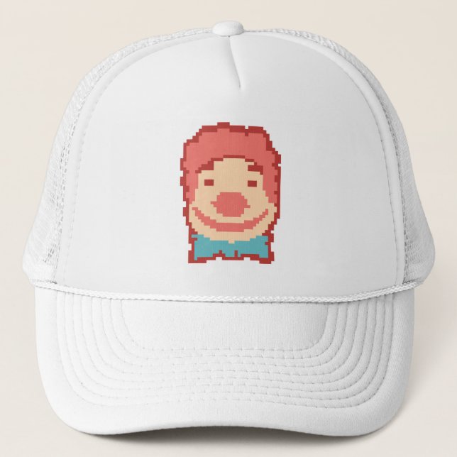 Cute pixelclown ansikte dekorativ kudde keps (Framsida)