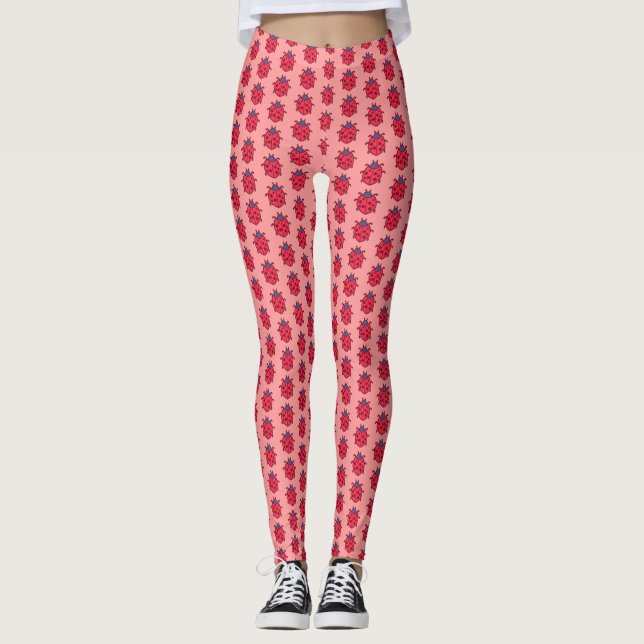 Cute pixelelelbug insekt dekorativ kudde leggings (Framsida)