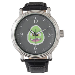 Cute pixelelelhos äggmonster kaffe mugg armbandsur