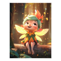 Cute Pixie Elf i skogen